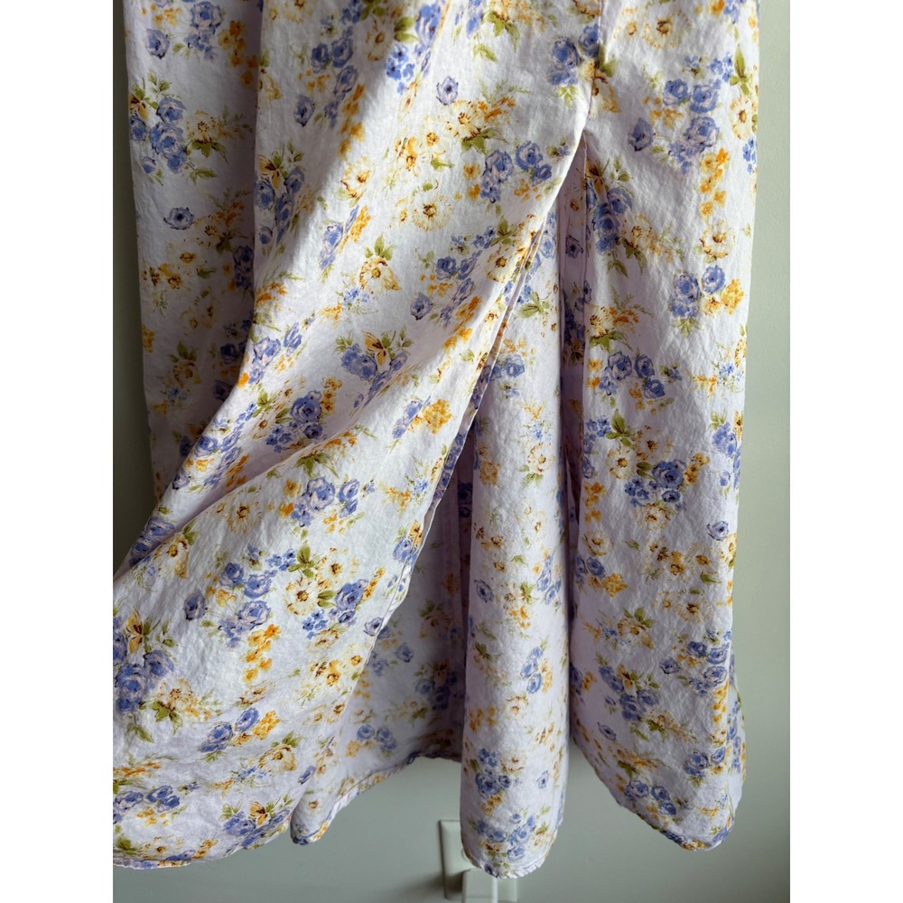 Haute Monde Lavender Floral Midi Dress Women Size L - Picture 5 of 8
